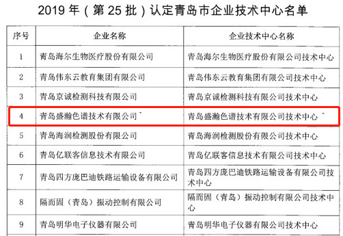 青島市企業(yè)技術(shù)中心名單公布，盛瀚榜上有名！